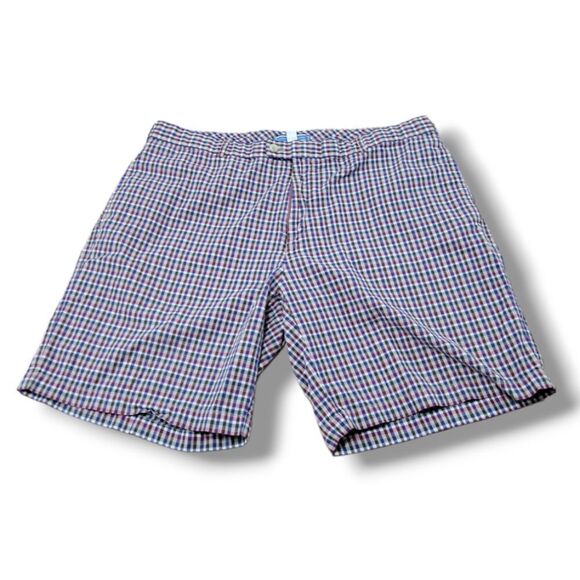 Peter Millar Shorts Size 40 Men's Chino Shorts Flat Front Shorts Plaid Checkered - Picture 1 of 4